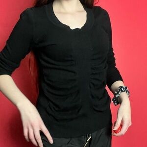 Ruffly long sleeve black sweater 🖤🖤​​​​​​​​​​​​​​​​